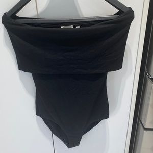 Like New Black Aritzia Wilfred Free Off the Shoulder Bodysuit - Size M